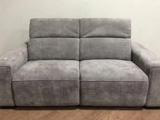 VENOSA 3 SEATER POWER RECLINER FABRIC SOFA IN GREY
