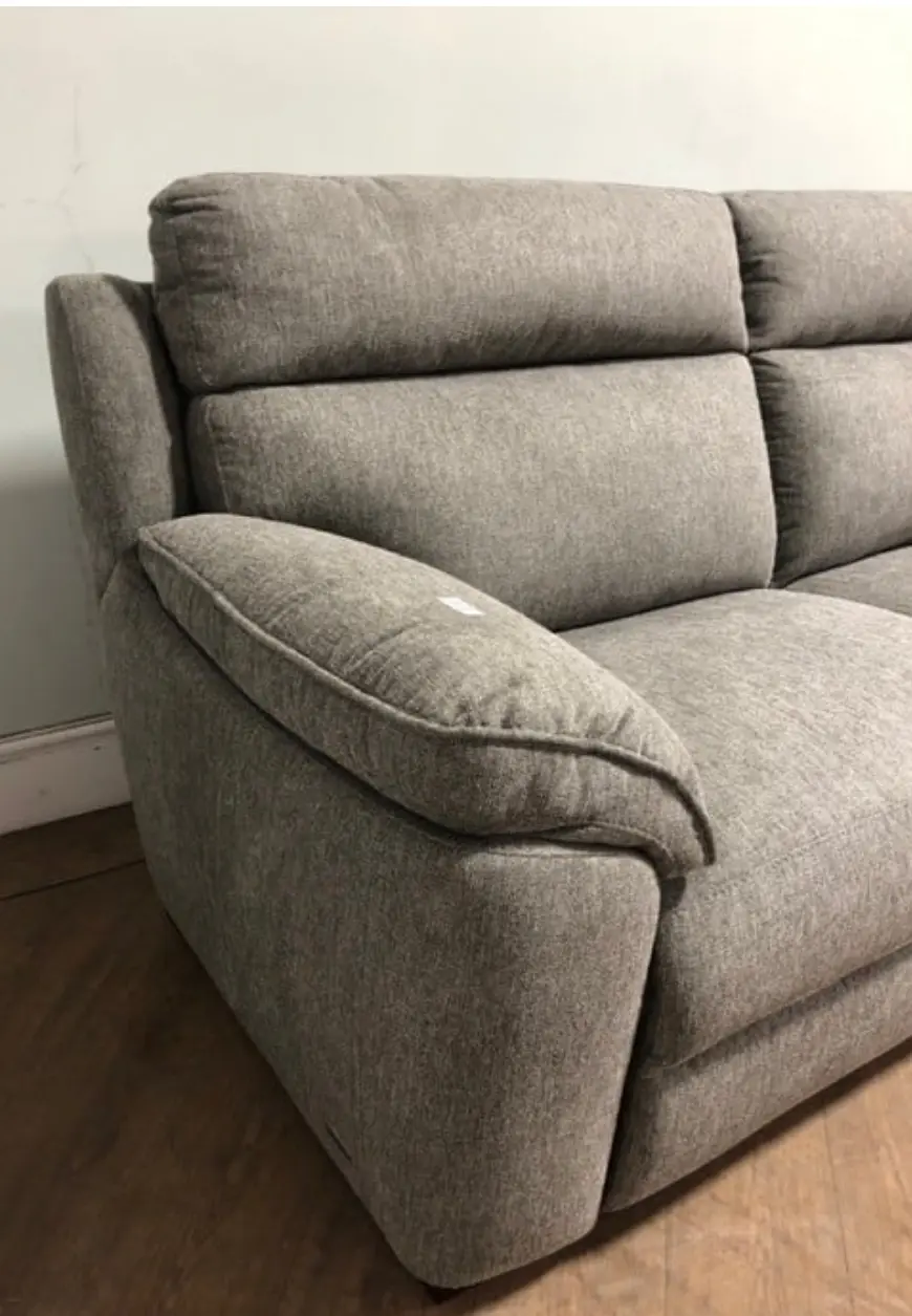 SANDER 3 SEATER FABRIC SOFA IN GREY