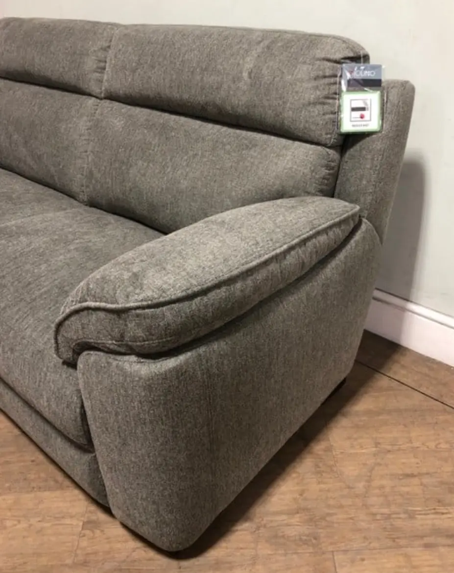 SANDER 3 SEATER FABRIC SOFA IN GREY