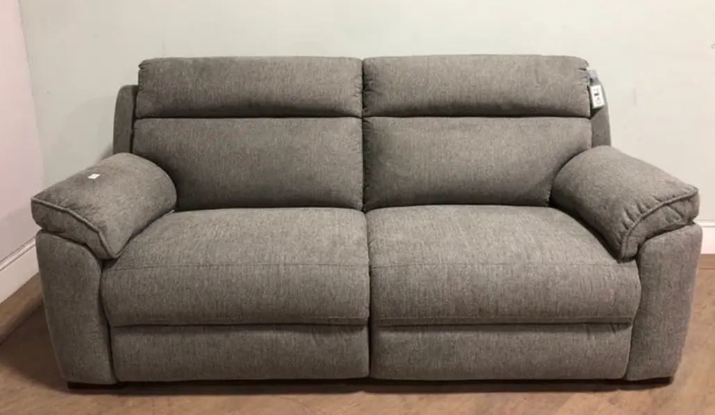 SANDER 3 SEATER FABRIC SOFA IN GREY