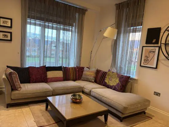 roche bobois Calligraphe sofa in beige mushroom colour