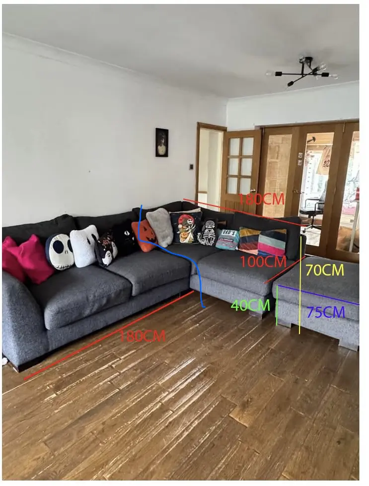 Barker & Stonehouse - Grey L-Shaped Sofa