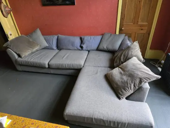 Large comfortable grey Nest corner sofa