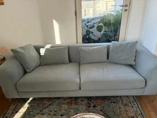 Swoon Light Blue Alena 3 Seater Sofa