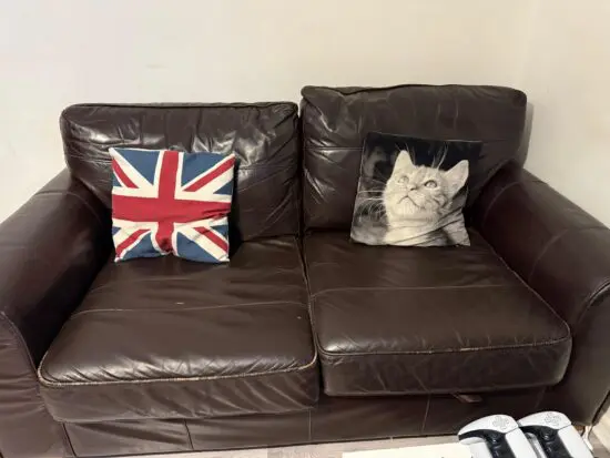 Next Dark brown 2 seater sofa