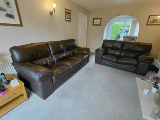 Italian leather 3 and 2 seater syuite