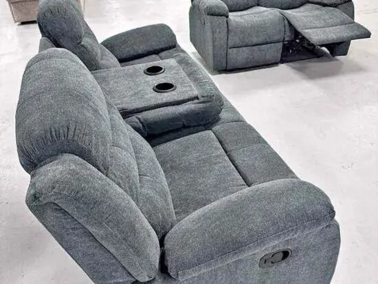 Grey 3 and 2 seater Recliner sofa set