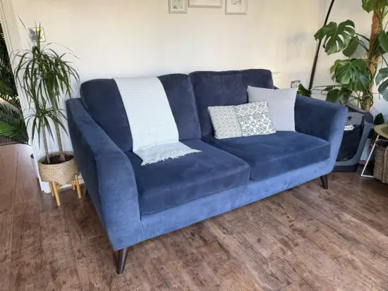 DFS Navy Blue Alma 3 Seater Sofa 2021