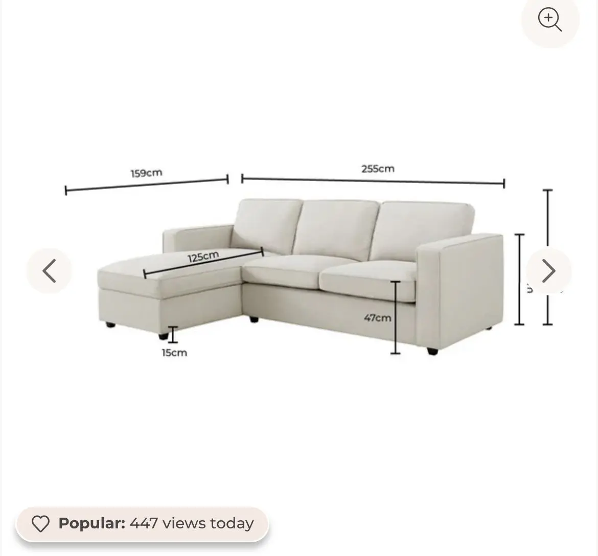 Soho Left Hand Storage Chaise Sofa - Dark Olive