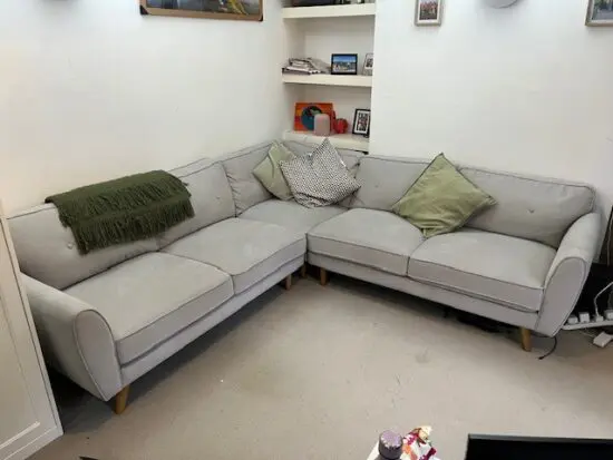 Furniture & Choice Grey Corner Sofa