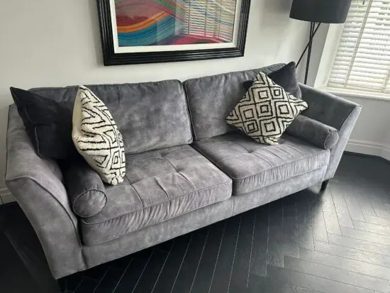 Harvey’s grey 3 seater sofa and love chair set