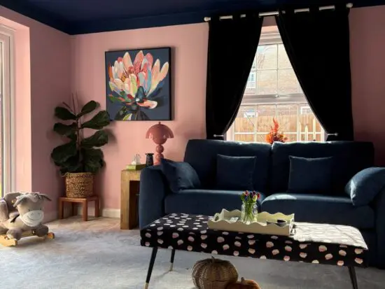 SCS blue 3 seater sofa