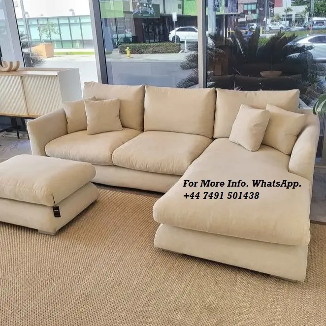 Harley Chaise Corner Sofa For Sale ( Beige )