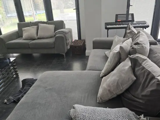 Greyish Green 4 Seater and2 Seater Sofaology Sofa (DEMURE range) - Excellent Condition