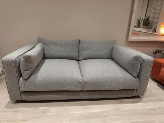 Sofology 3 Seater Sofa – Everest Oak Steel (Excellent Condition + Warranty!)
