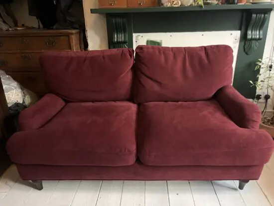 Dusk Burgundy 2 Seater Hampshire Sofa