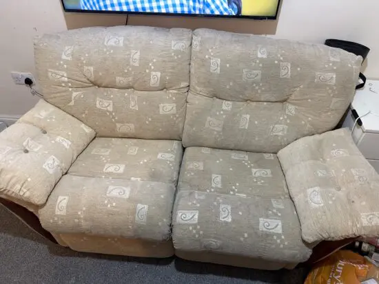 Cream recliner