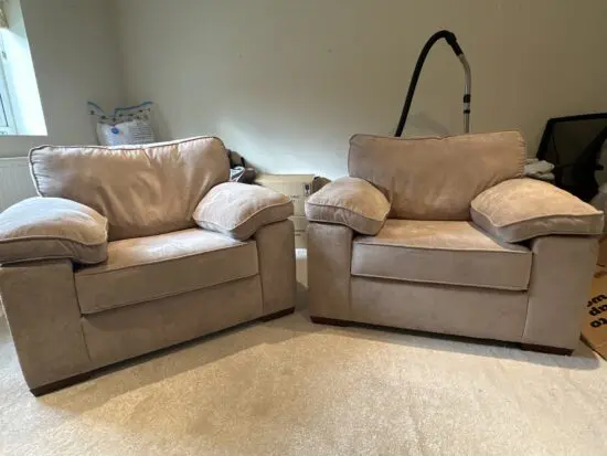 Sofology Collingdale Armchair’s in mushroom (oatmeal)