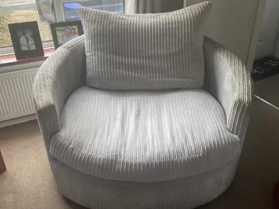 Grey cuddle chair