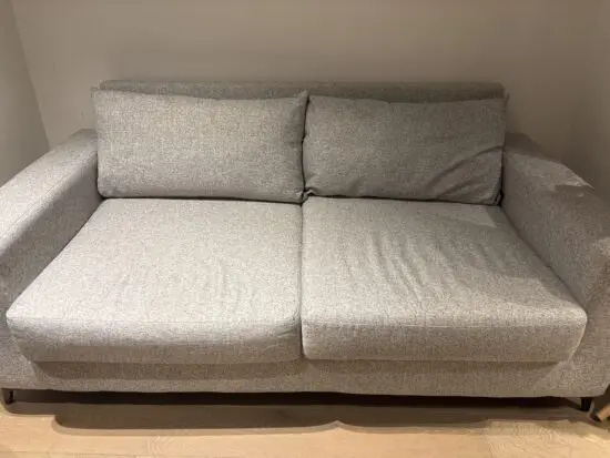Modern Grey 2-Seater Fabric Sofa