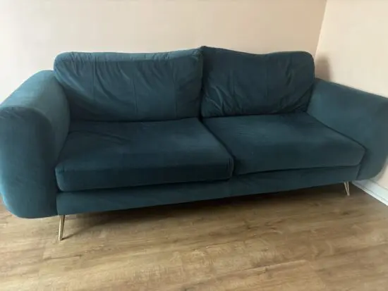 Dfs emerald green sofa