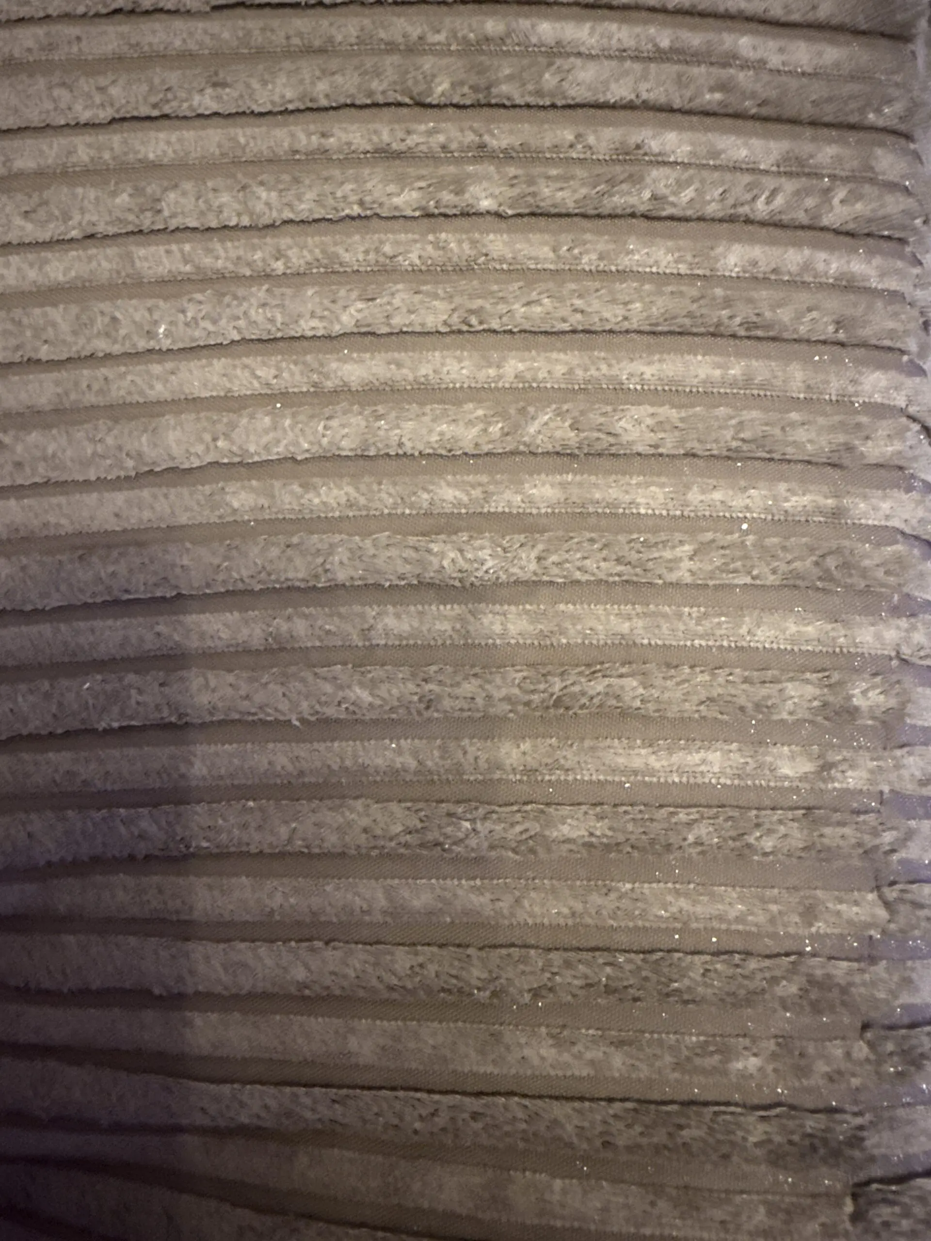 DFS light brown corduroy sofas with dark brown faux leather trim