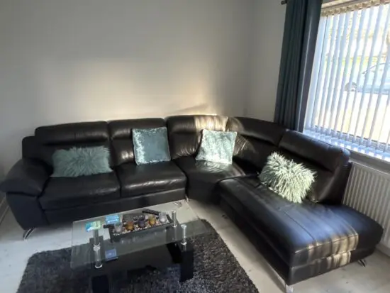 Dfs black corner sofa