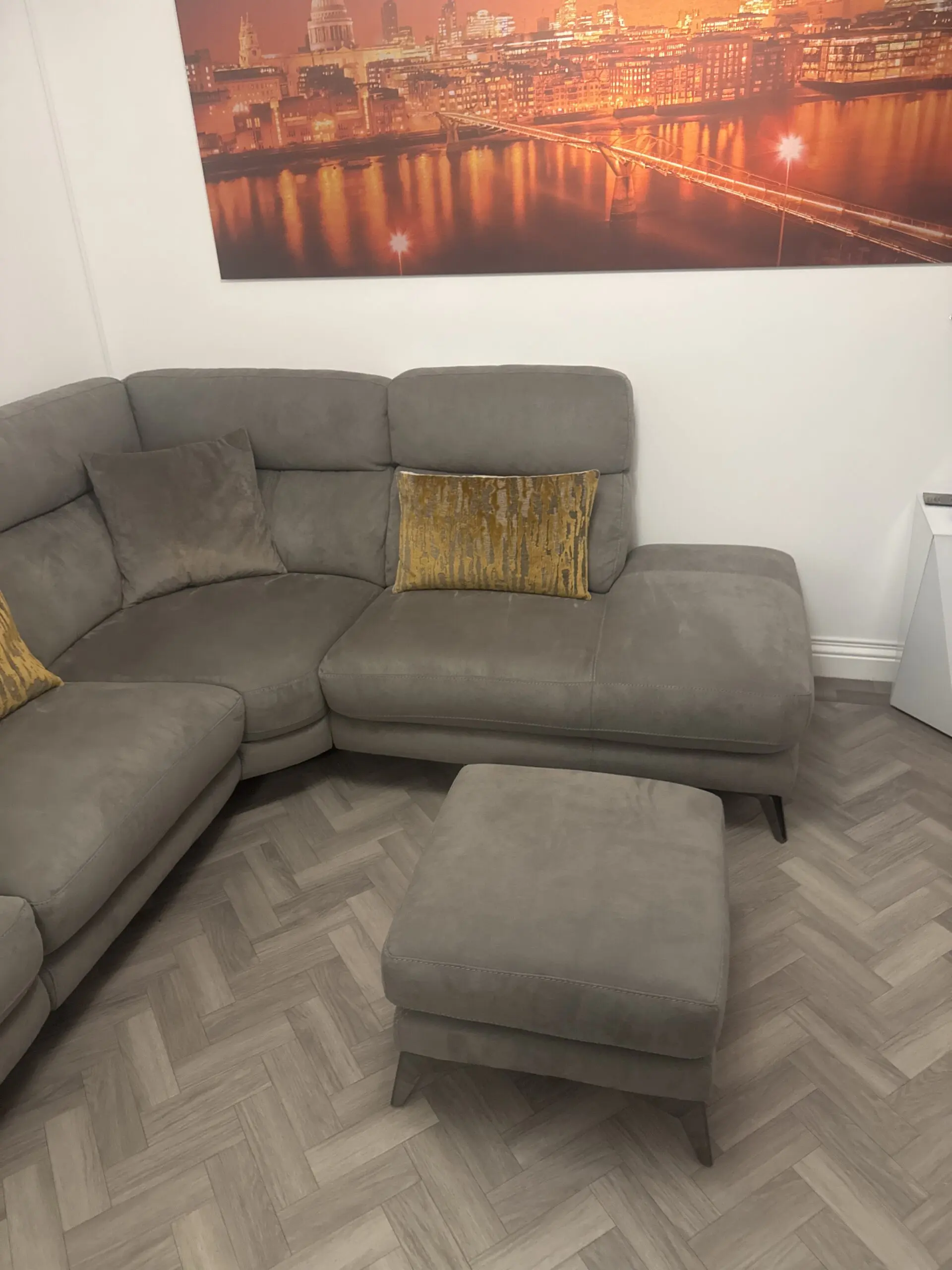 large corner sofa c/w footstall