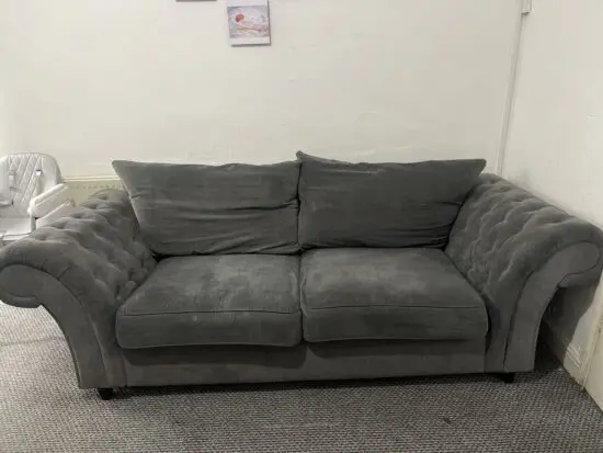 Grey three seater sofa and two seater sofa