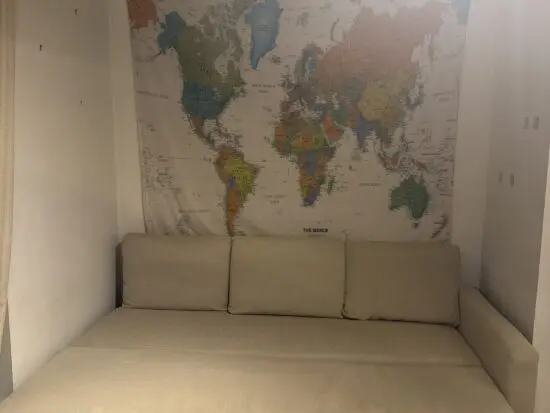 Beige 3 seater sofa bed