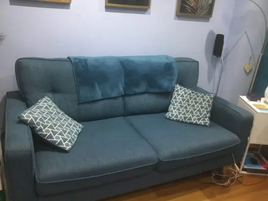 Teal blue 3 piece modern set