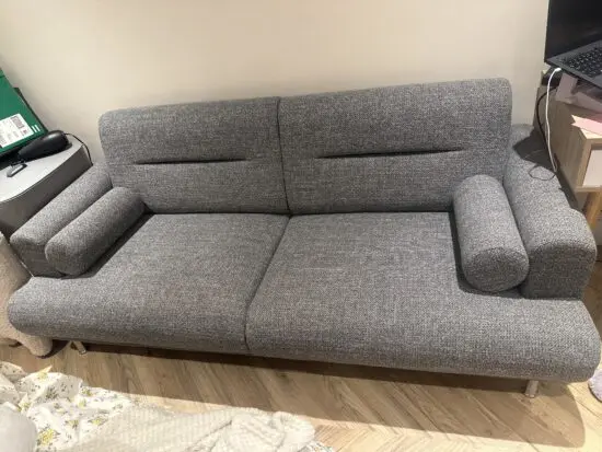 LÅNGARYD 2 Seat Sofa Lejde grey/black/metal