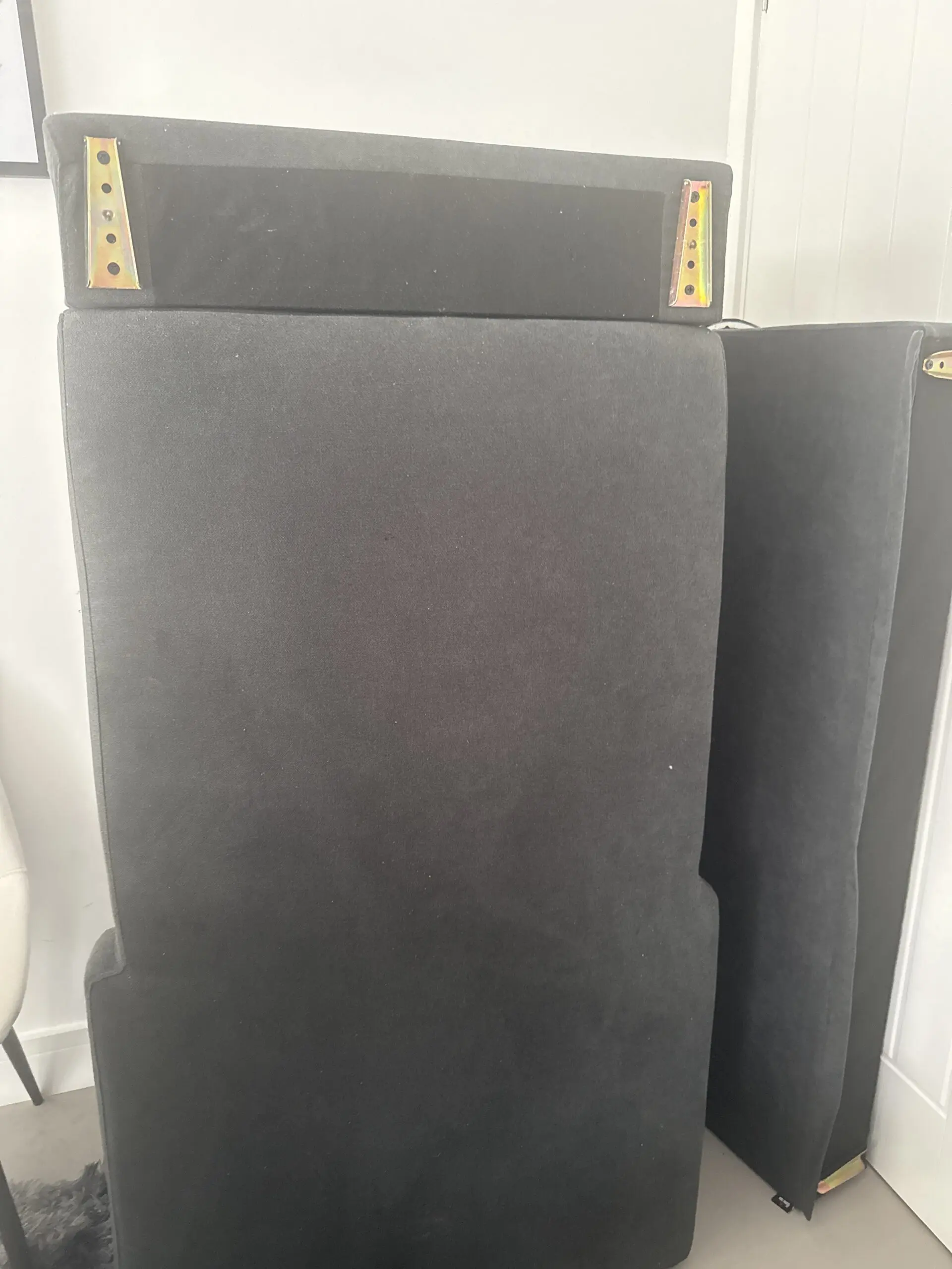 Linen look L.shaped sofa bed