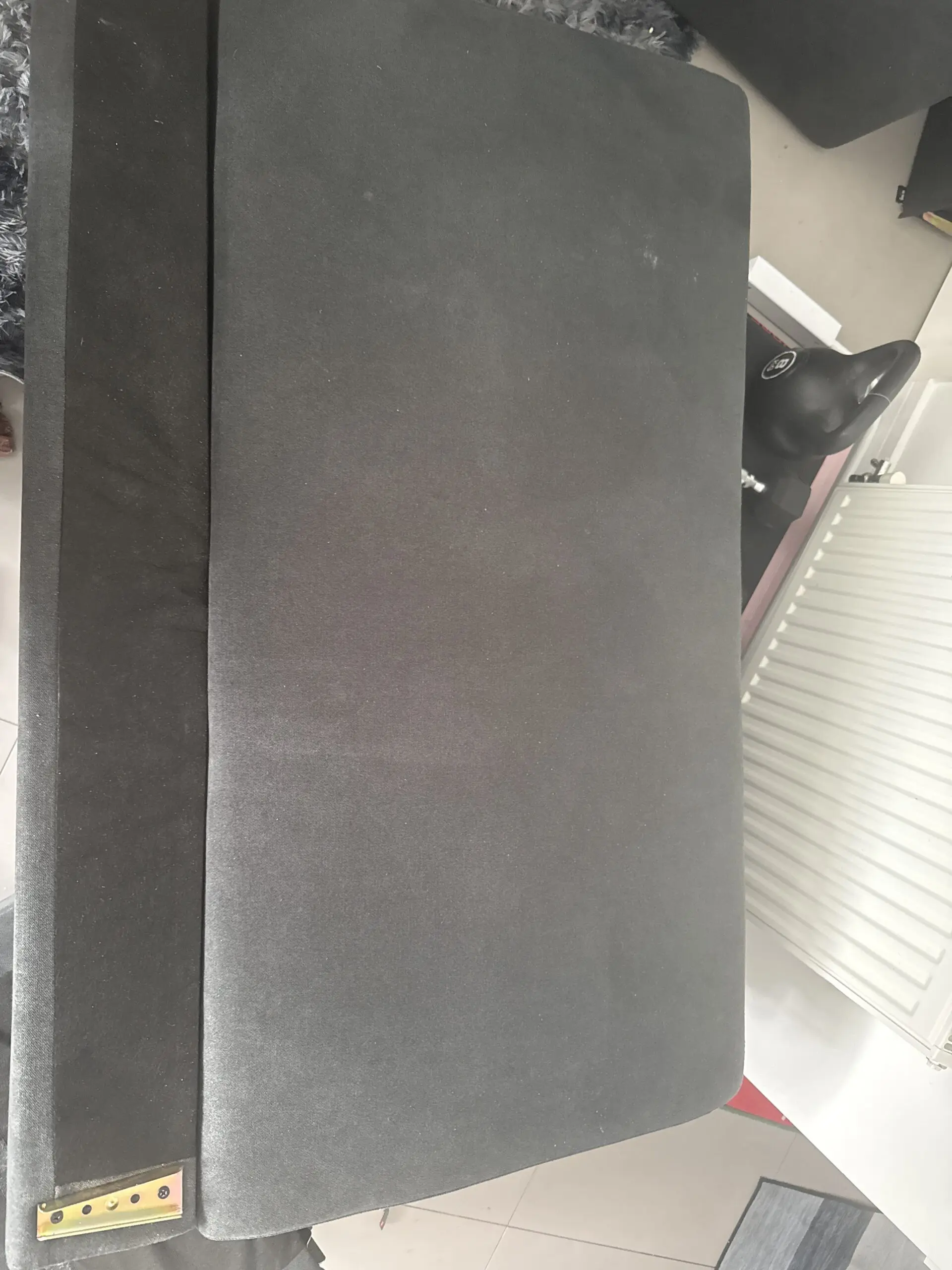 Linen look L.shaped sofa bed