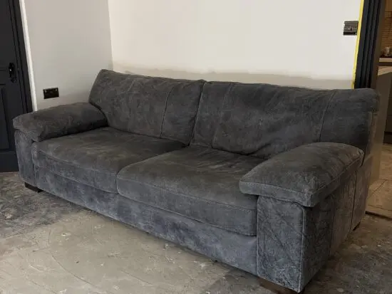 Sofology Utah grey leather sofa