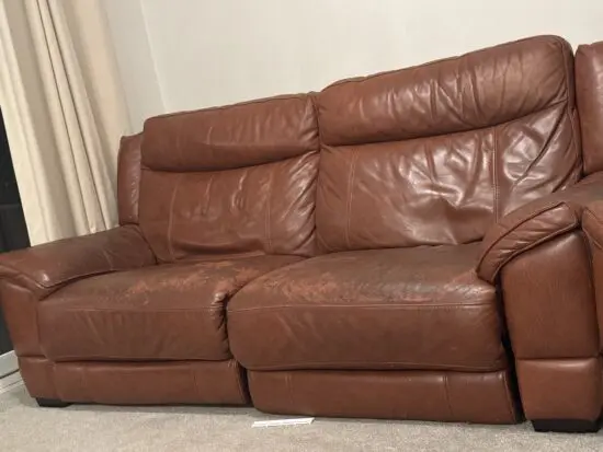 DFS Falcon Power Reclining Brown Leather