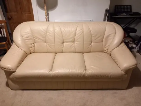 Leather sofa and armchair set