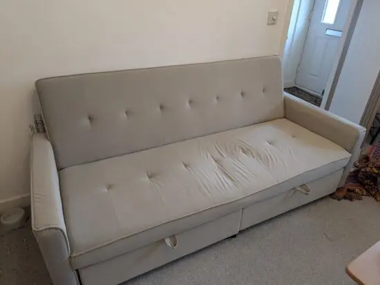 Homcom 3 seater sofa bed in beige colour