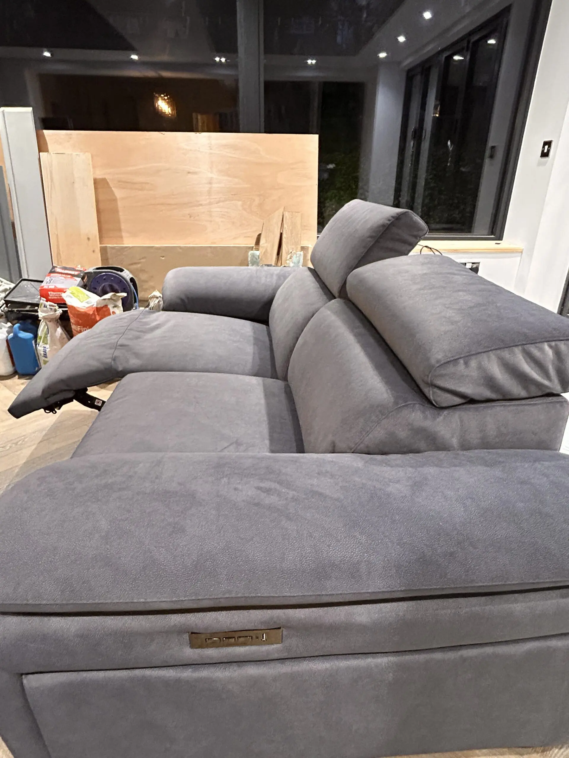 BRAND NEW DISPLAY SCS Riolo Power Recliner Sofa and Chair, Italian made