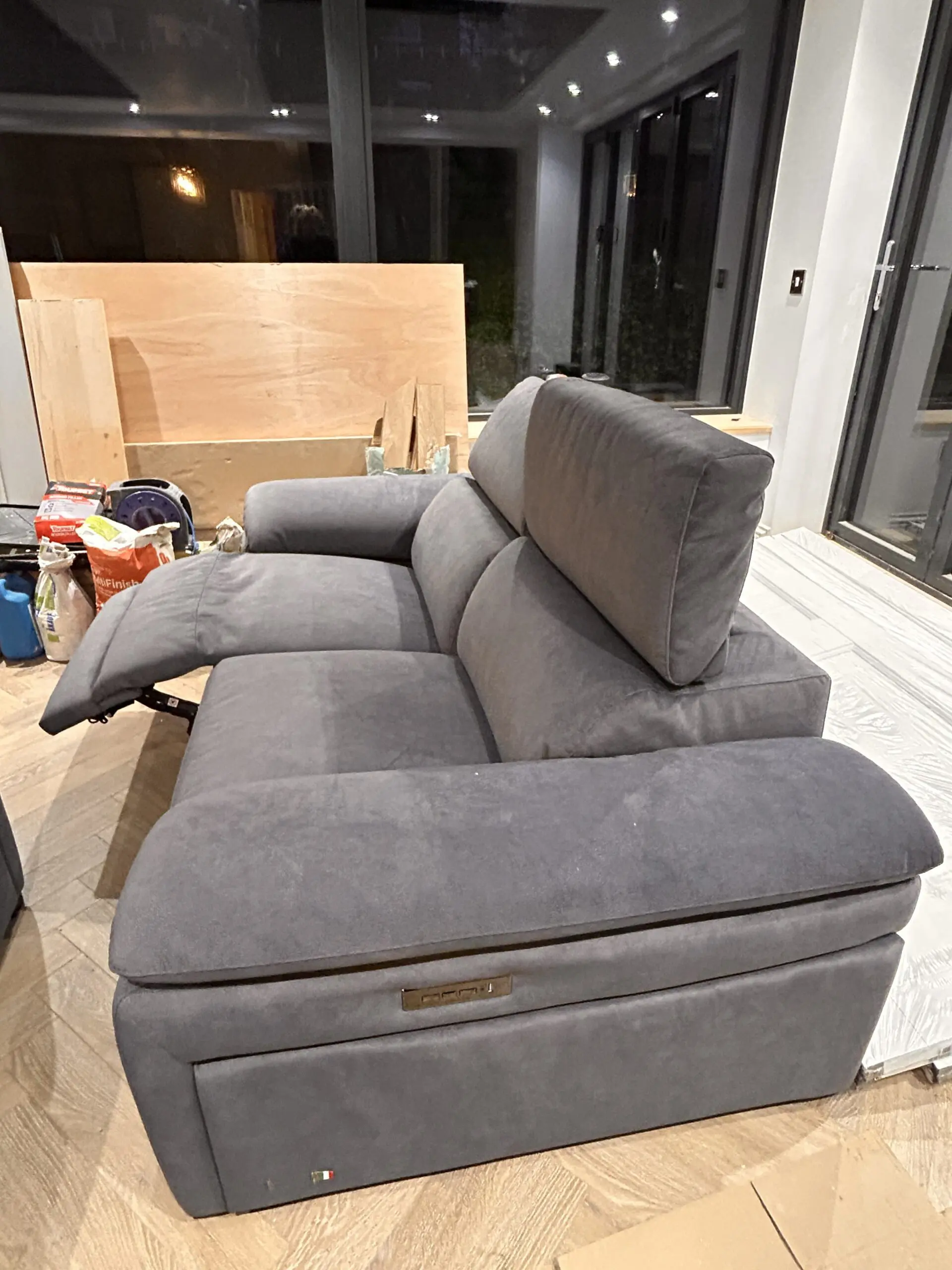 BRAND NEW DISPLAY SCS Riolo Power Recliner Sofa and Chair, Italian made