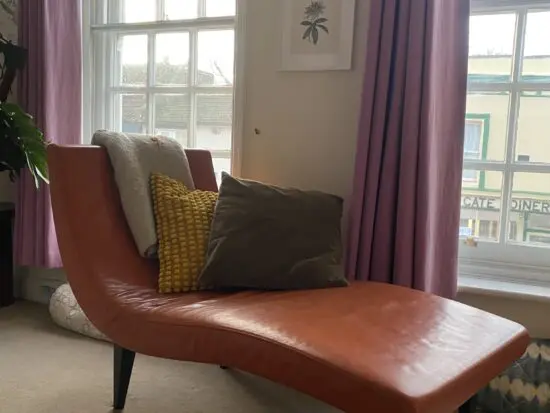 Moroso Italia Orange 'Lady Olga' Chaise Lounge