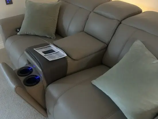 2 x Sofology Allure Leather Power Recliner Sofas (BRAND NEW)