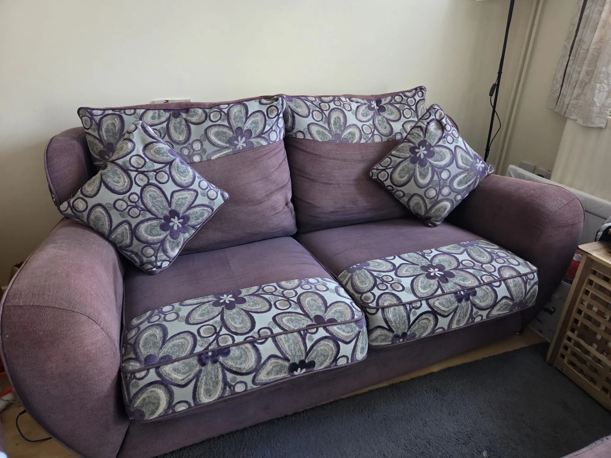 2 x sofas and a Footstool from sofology