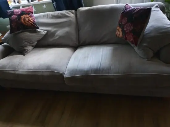 Grey 4 seater sofa with armchair