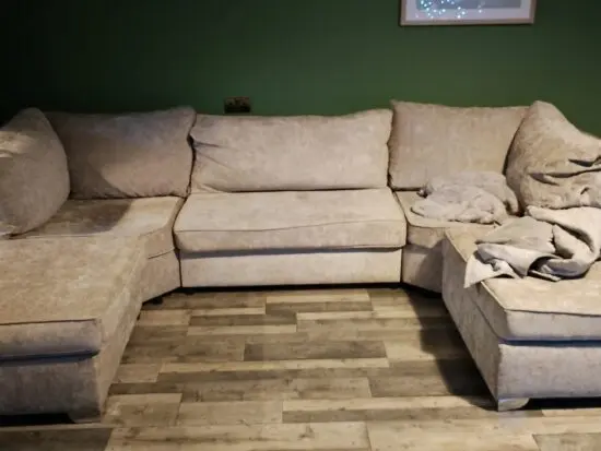 Grey u shape sofa