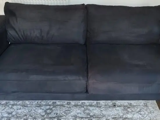 DFS Black Suede 3 Seater