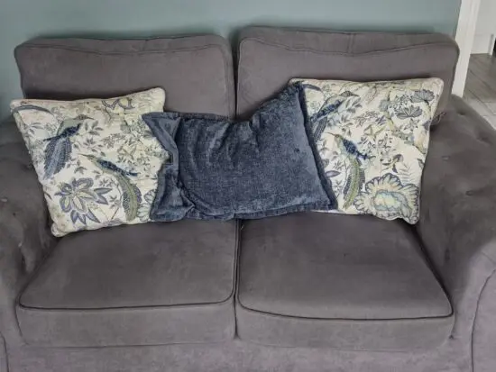 grey 3 seater sofa and a matching two seater sofa