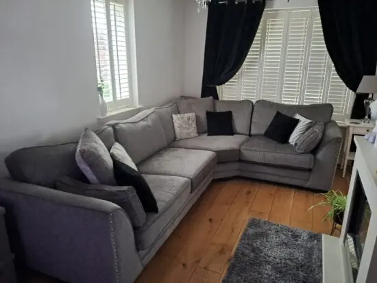 Beautiful grey corner sofa from scs