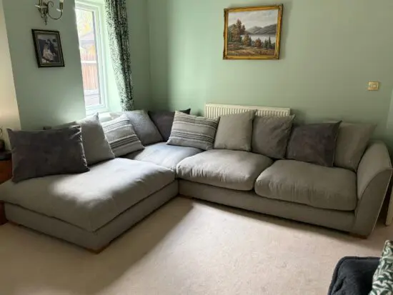 DFS grey corner sofa