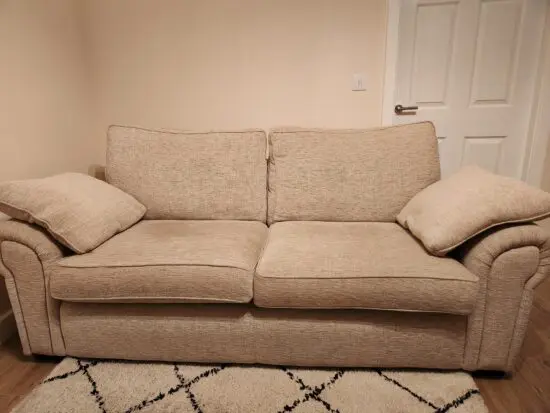 SCS, beige 3 seater sofa and love seat